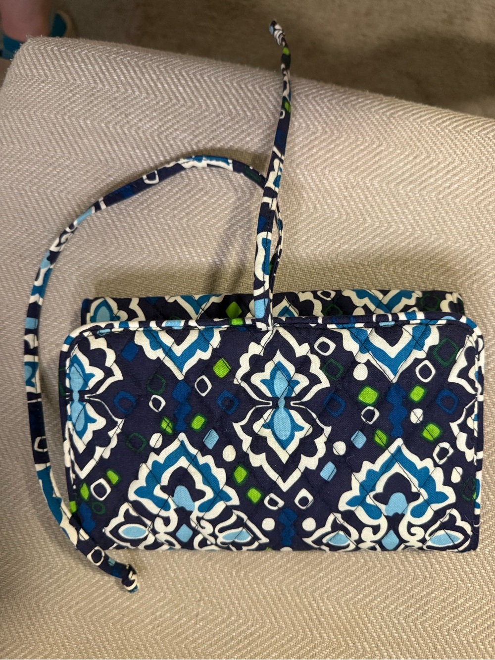 Vera Bradley Jewelry Roll in Ink Blue